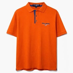 Polo Sport Ralph Lauren Polo Shirt Mens XL Orange Excellent Short Sleeve Pique